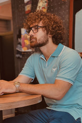 Tipping Collar Polo Shirt - Santorini